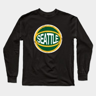 Seattle Retro Ball - Green 1 Long Sleeve T-Shirt